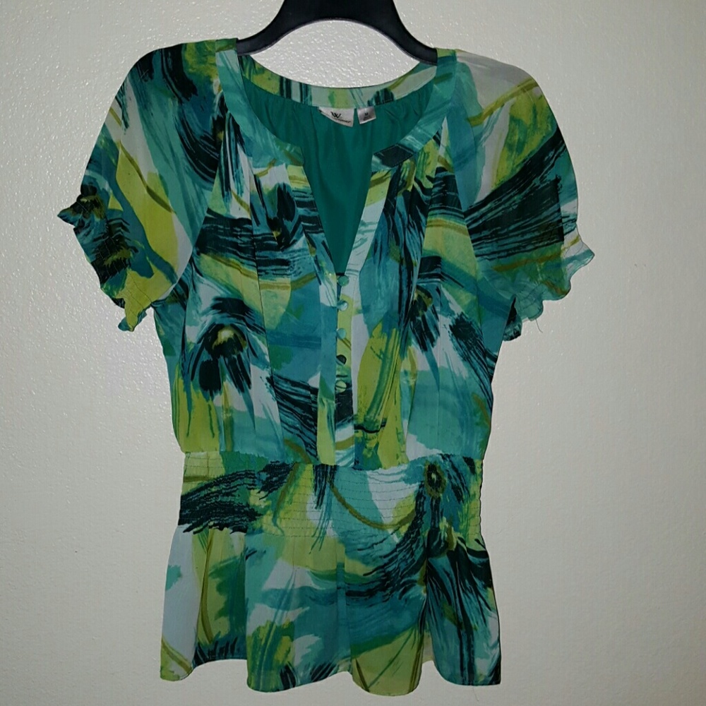 Worthington Sheer Top Blouse with liner
